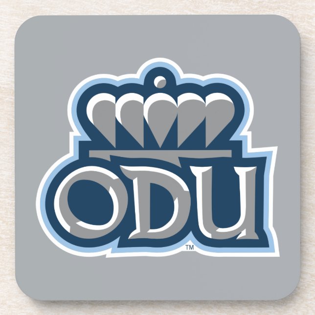 ODU Stacked with Crown Drink Coaster (Front)