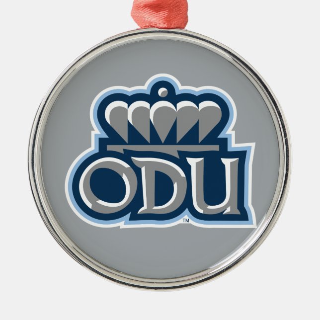 ODU Stacked with Crown Metal Ornament (Front)