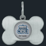 ODU Stacked with Crown Pet ID Tag<br><div class="desc">Check out these official Old Dominion University products on Zazzle.com! All of these products are customizable with your name, class year, club, or sport. They make the perfect gift for the ODU student, alumni, family, friend, or fan in your life. Support the Monarchs and show off your ODU pride by...</div>