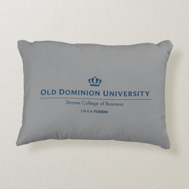 ODU Strome College of Business - Blue Accent Pillow (Back)