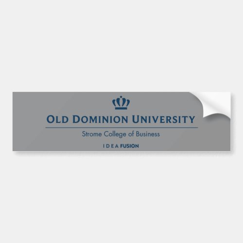 ODU Strome College of Business _ Blue Bumper Sticker