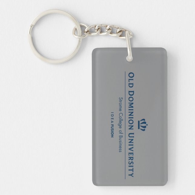 ODU Strome College of Business - Blue Keychain (Front)