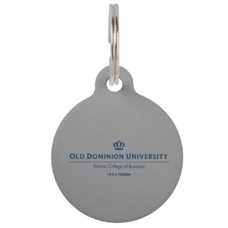 ODU Strome College of Business - Blue Pet Name Tag