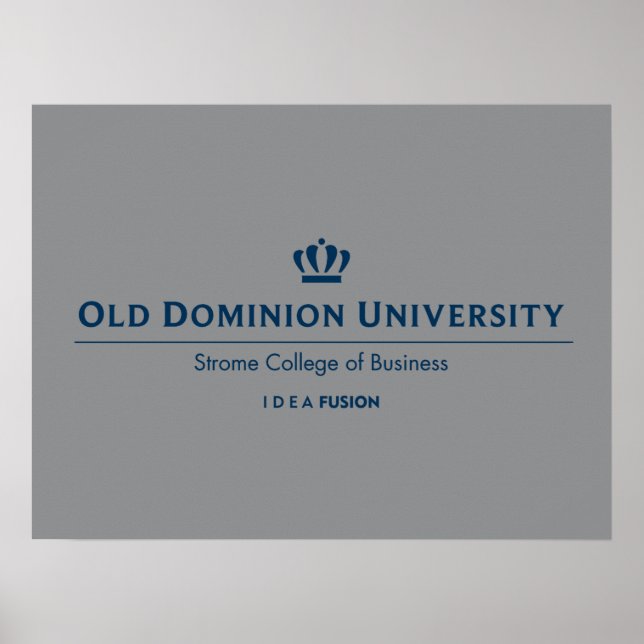 ODU Strome College of Business - Blue Poster (Front)