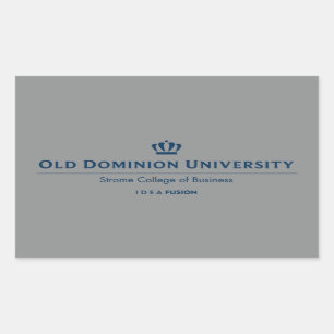 ODU Strome College of Business - Blue Rectangular Sticker
