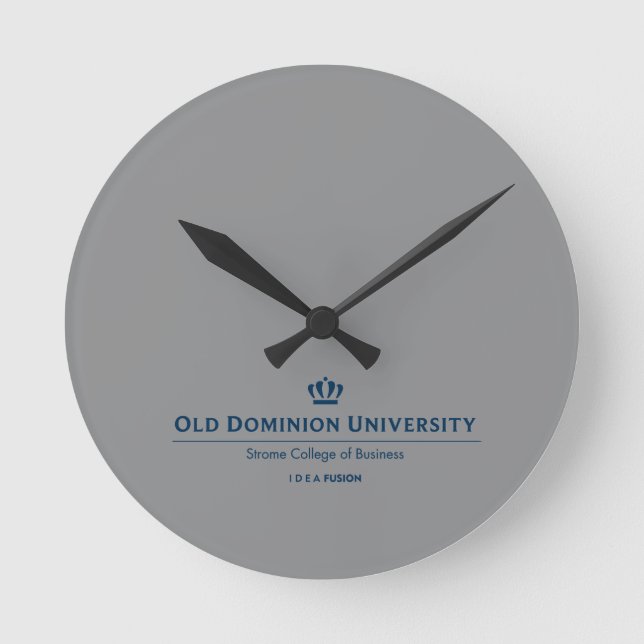 ODU Strome College of Business - Blue Round Clock (Front)
