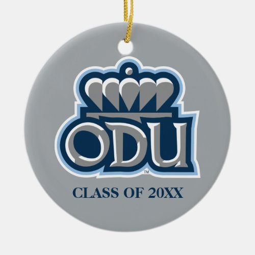 ODU with Crown and Class Year Ceramic Ornament