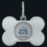 ODU with Crown and Class Year Pet ID Tag<br><div class="desc">Check out these official Old Dominion University products on Zazzle.com! All of these products are customizable with your name, class year, club, or sport. They make the perfect gift for the ODU student, alumni, family, friend, or fan in your life. Support the Monarchs and show off your ODU pride by...</div>