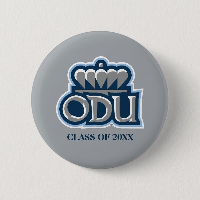 ODU with Crown and Class Year Pinback Button (Front)
