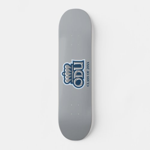 ODU with Crown and Class Year Skateboard Deck