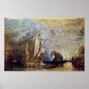 Odysseus Mocked Polyphemus By Turner Joseph Mallor Poster