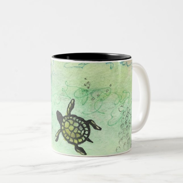 Odyssey Turtle on a Coffee Mug (Front Right)