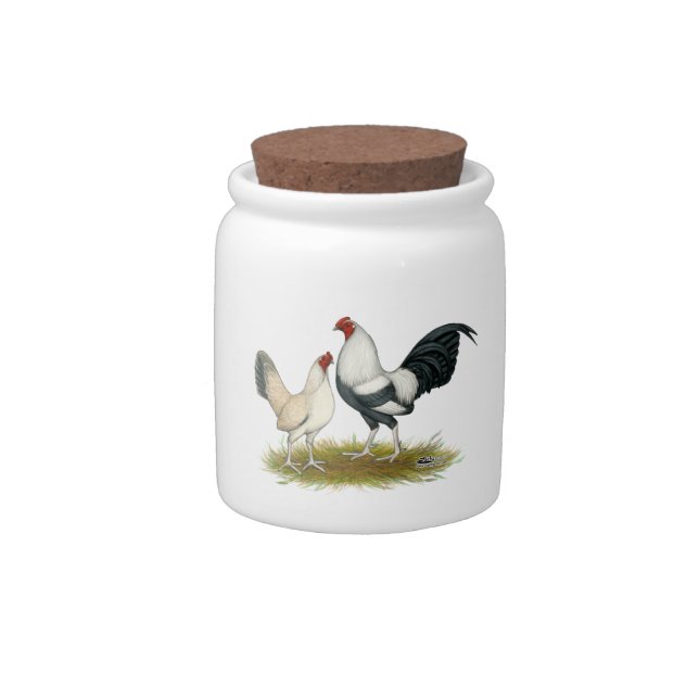 OE Game Blue Silver Wheaten Candy Jar (Right)