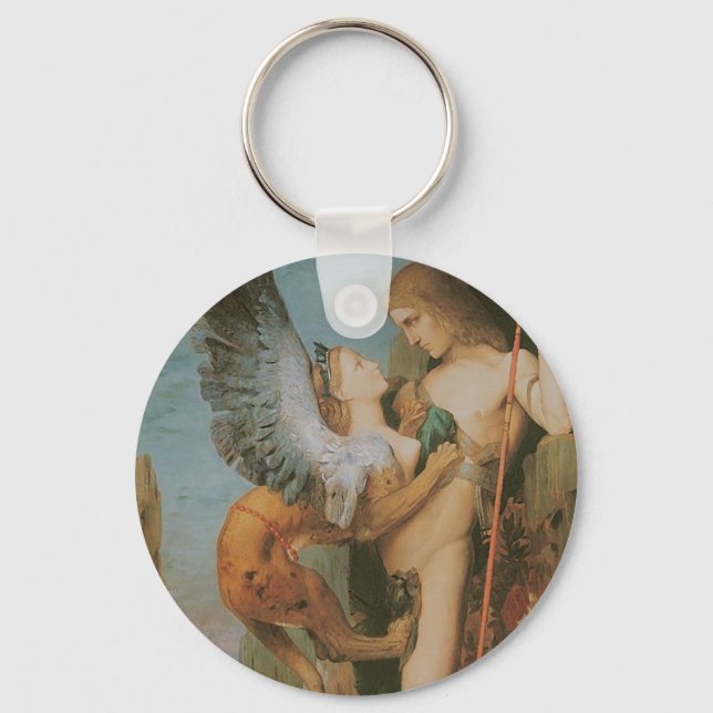 Oedipus and the Sphinx Keychain (Front)