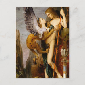 oedipus and the sphinx postcard
