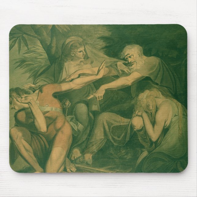 Oedipus cursing his son Polynices - "Go to Ruin, S Mouse Pad (Front)