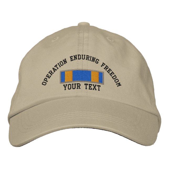 OEF Air Medal Embroidered Baseball Hat (Front)
