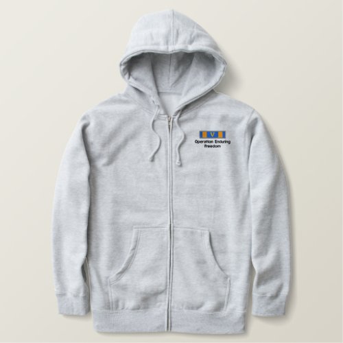 OEF Air Medal with V Embroidered Hoodie