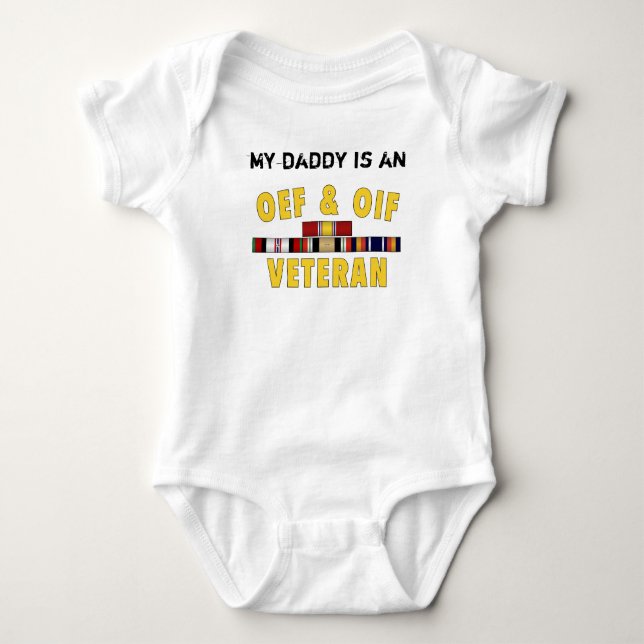 OEF & OIF Vet Daddy Baby Bodysuit (Front)