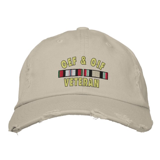 OEF& OIF Vet Embroidered Baseball Cap (Front)