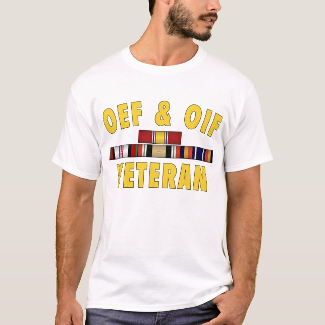 OEF & OIF Veteran - Front Logo T-Shirt (Front)