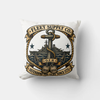 OEH - Fleet Supply. Navy Heritage Throw Pillow