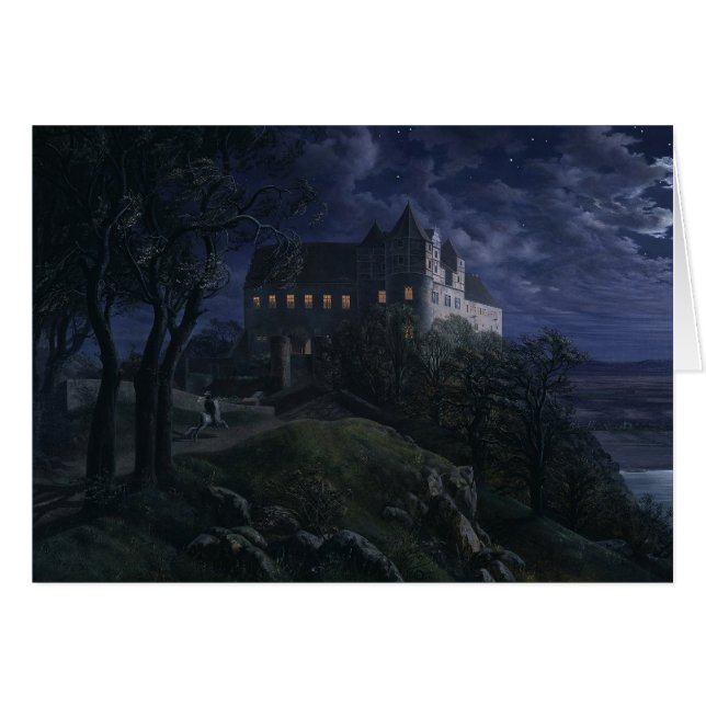 Oehme Castle Scharfenberg at Night CC0454 Cards (Front Horizontal)
