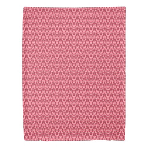 Oeiental Pink Sakura Koinobori Fish Scale Pattern Duvet Cover