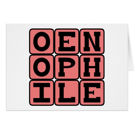 Oenephile, Wine Lover Cards (Front Horizontal)