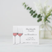 Oenophilist Red Wine Business Cards (Standing Front)