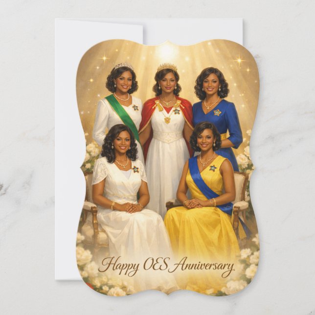 OES Anniversary, Years of Service Thank You Card (Front)