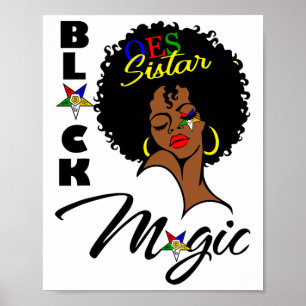Oes Black Sistar Magic Order The Eastern Star Moth Poster