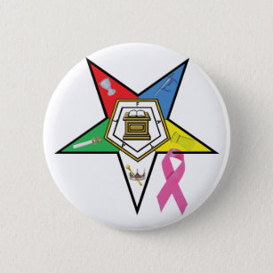 OES Breast Cancer Ribbon Pinback Button