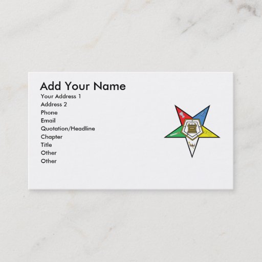 Customizable OES Business card