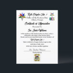 OES Certificate of Appreciation<br><div class="desc">OES Certificate of Appreciation</div>