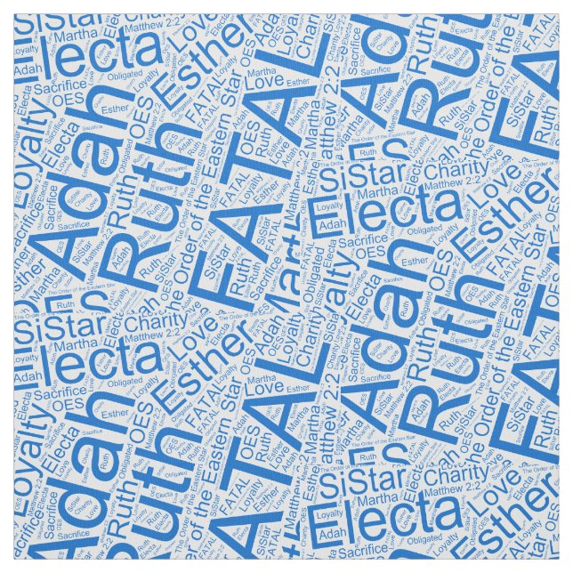 OES Collage Blue Fabric (Swatch)