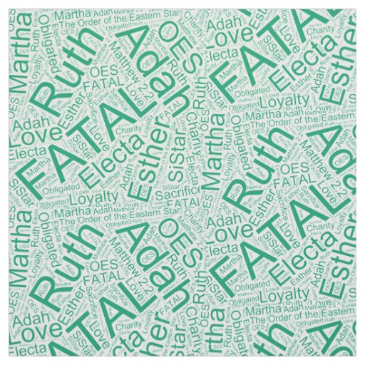 OES Collage Green Fabric