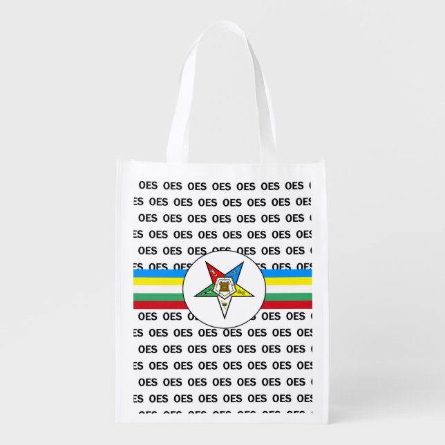 OES  Eastern Star Reusable Shopping Bag (Front)