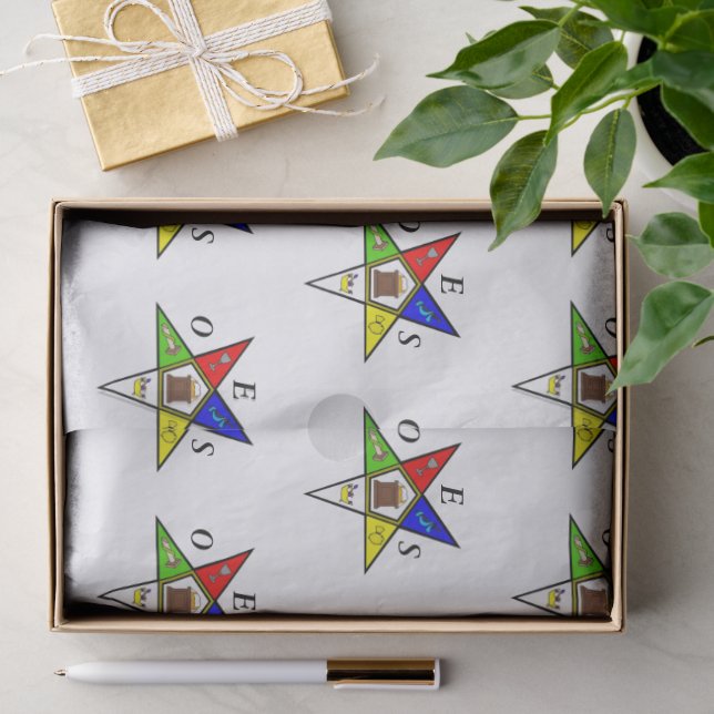OES Eastern Star Sister Masonic Freemasonry Tissue Paper (Gift)