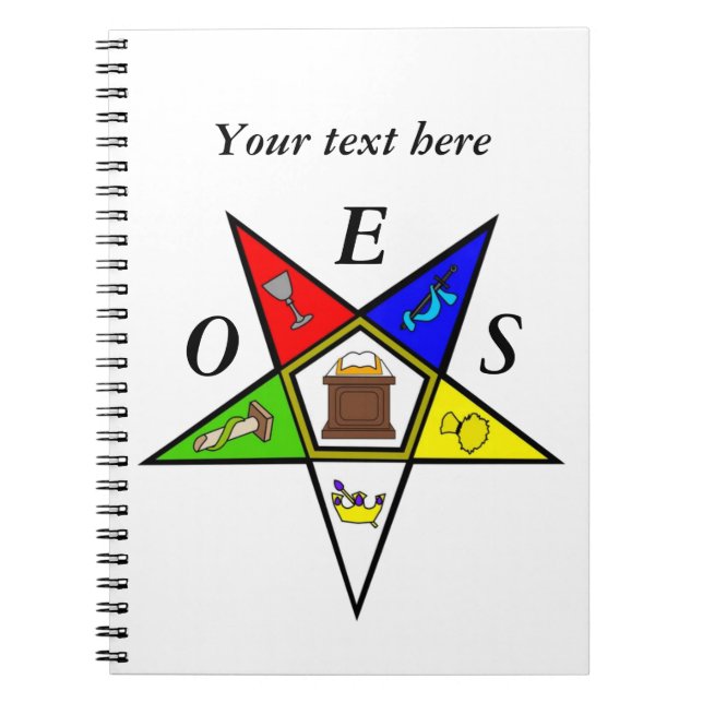 OES Eastern Star Sister Masonry Order Notebook (Front)