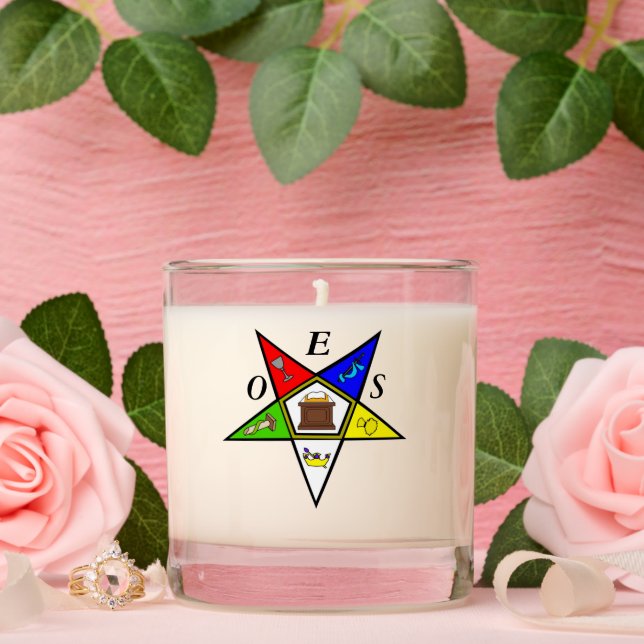 OES Eastern Star Sister Masonry Order Scented Candle (Wedding)