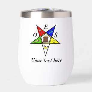 OES Eastern Star Sister Masonry Order Thermal Wine Tumbler