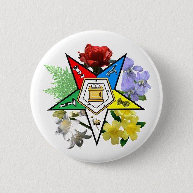 OES floral Emblem Button (Front)