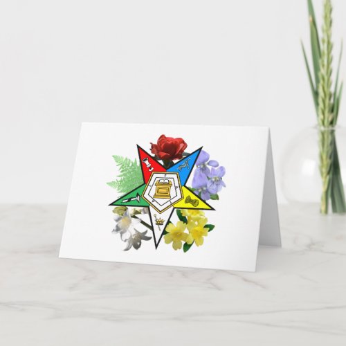 OES Floral Emblem Card