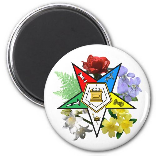 OES floral Emblem Magnet