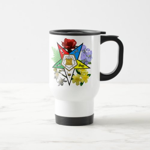 OES floral Emblem Travel Mug