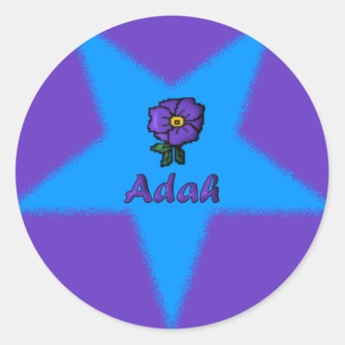 OES Floral Star Point Sticker  Adah