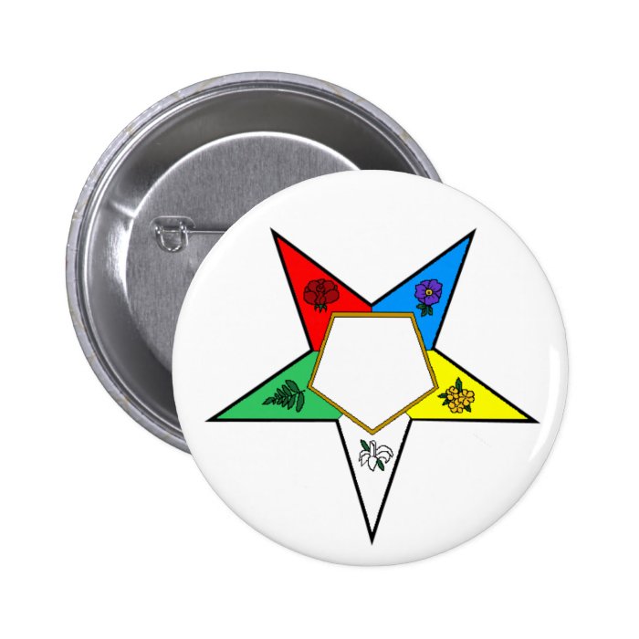 OES Flower Star Button