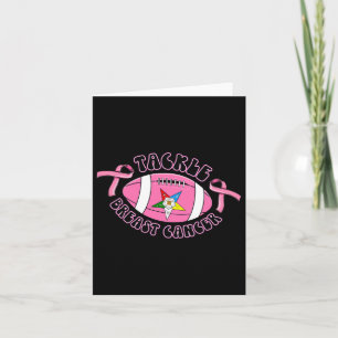 Oes Footbyll Tackle Of Eastern Star Breast Cancer Card