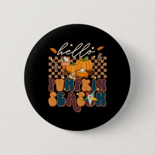 OES Hello Fall Pumpkin Season of the Eastern Star Button